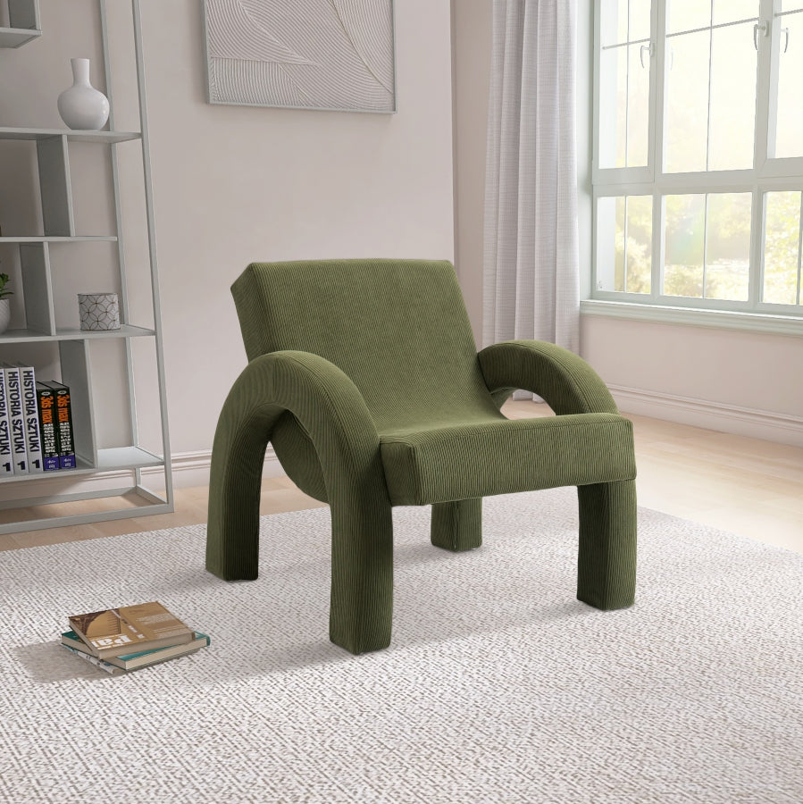 Fauteuil d'appoint rembourré en chenille Vivi