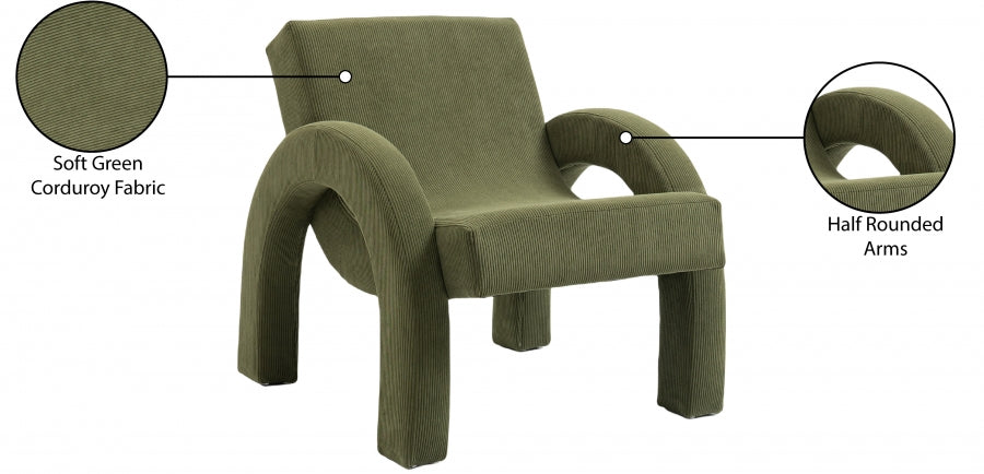 Fauteuil d'appoint rembourré en chenille Vivi