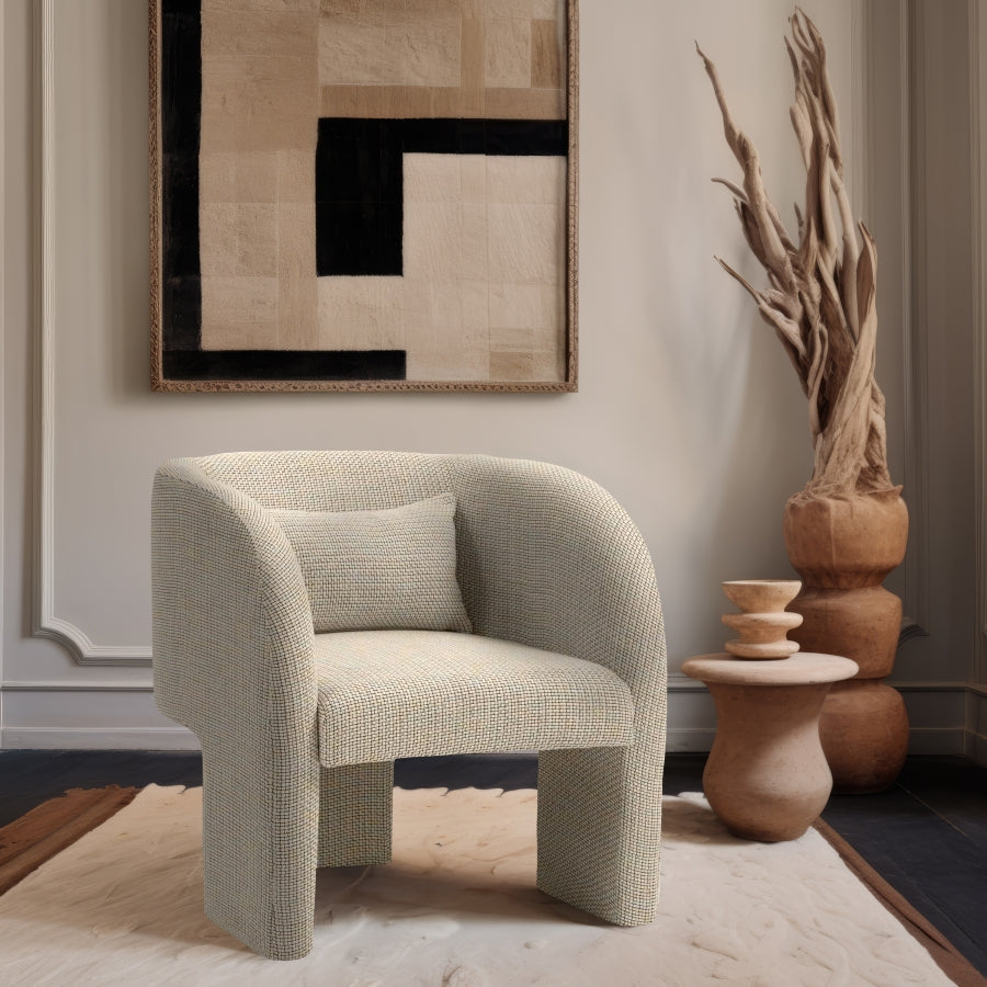 Fauteuil d'appoint rembourré en chenille Vivi