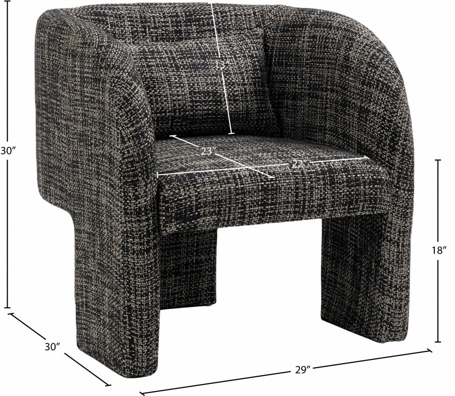 Fauteuil d'appoint rembourré en chenille Vivi