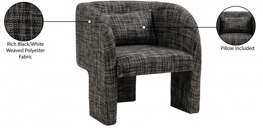 Fauteuil d'appoint rembourré en chenille Vivi