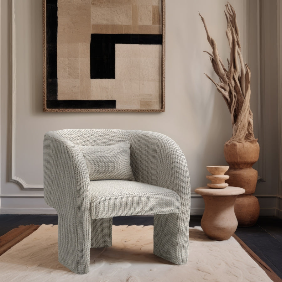 Fauteuil d'appoint rembourré en chenille Vivi
