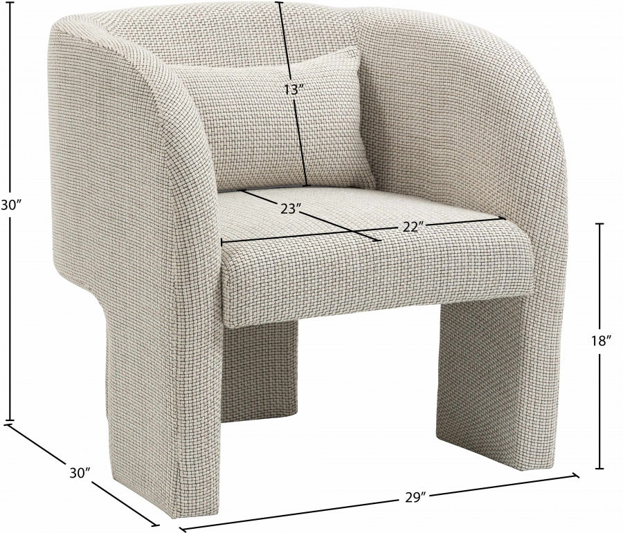 Fauteuil d'appoint rembourré en chenille Vivi