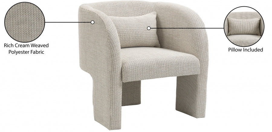 Fauteuil d'appoint rembourré en chenille Vivi