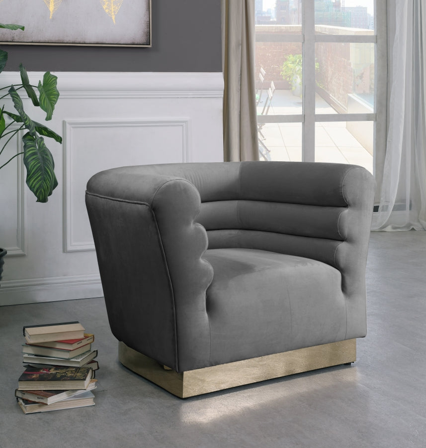 Fauteuil d'appoint rembourré en chenille Vivi