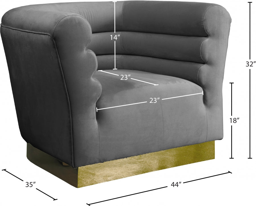 Fauteuil d'appoint rembourré en chenille Vivi