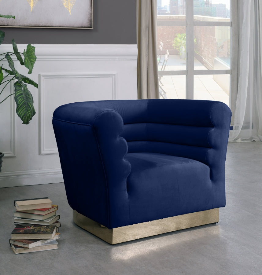 Fauteuil d'appoint rembourré en chenille Vivi