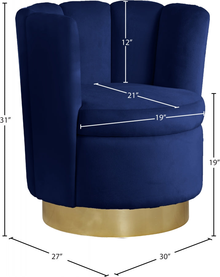 Fauteuil d'appoint rembourré en chenille Vivi