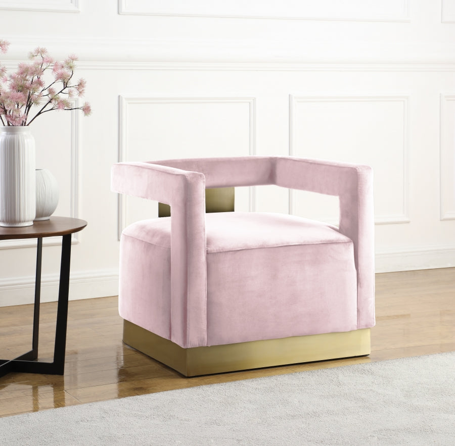 Armani Velvet Upholstered Accent Chair