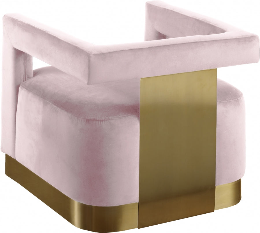 Armani Velvet Upholstered Accent Chair