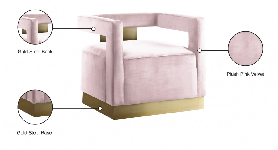 Armani Velvet Upholstered Accent Chair