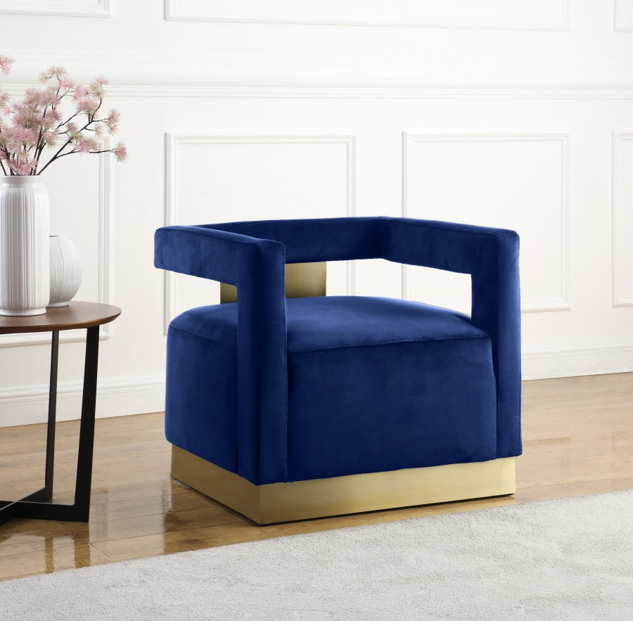 Armani Velvet Upholstered Accent Chair