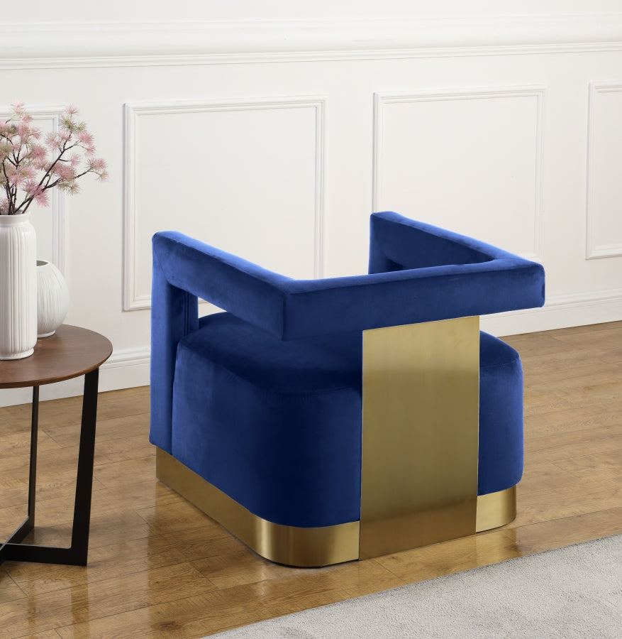 Armani Velvet Upholstered Accent Chair
