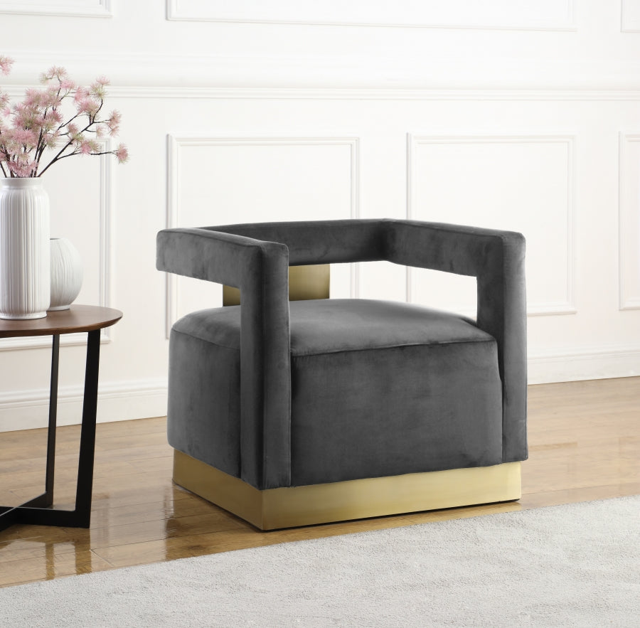 Armani Velvet Upholstered Accent Chair