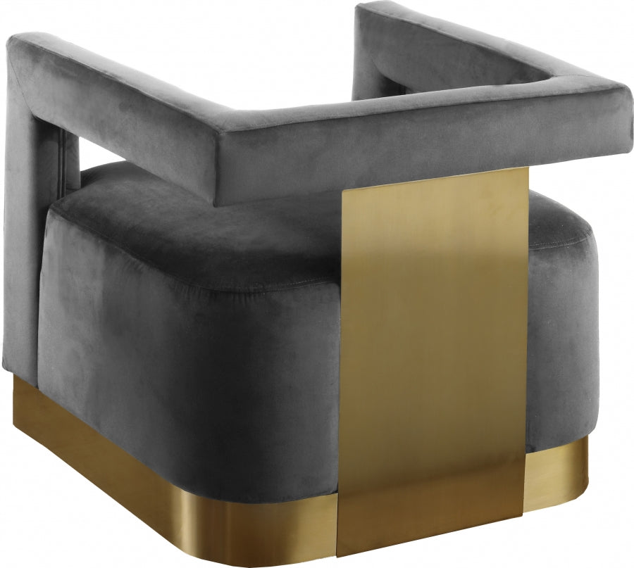 Armani Velvet Upholstered Accent Chair