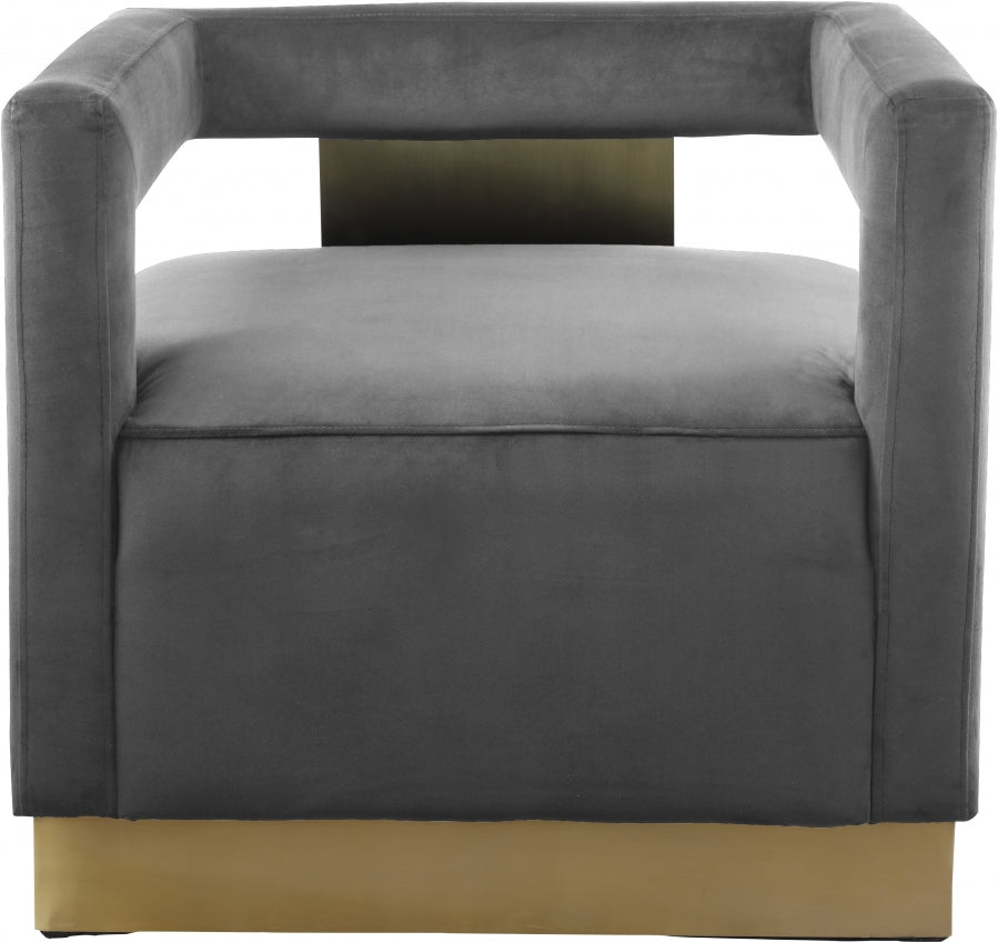 Armani Velvet Upholstered Accent Chair