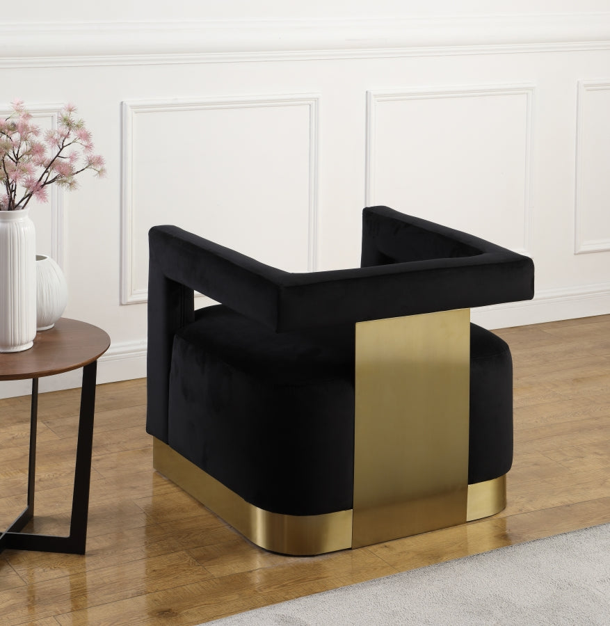 Armani Velvet Upholstered Accent Chair