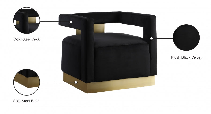 Armani Velvet Upholstered Accent Chair