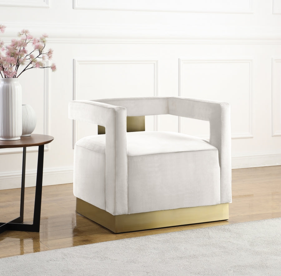 Armani Velvet Upholstered Accent Chair