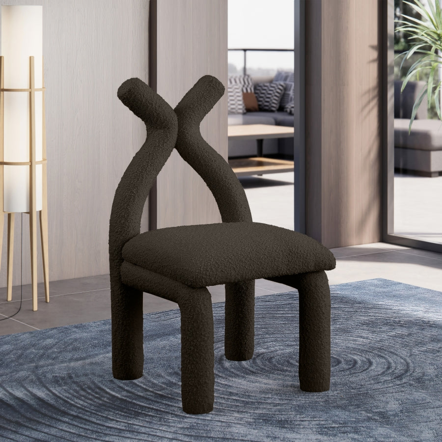 Fauteuil d'appoint rembourré en chenille Vivi