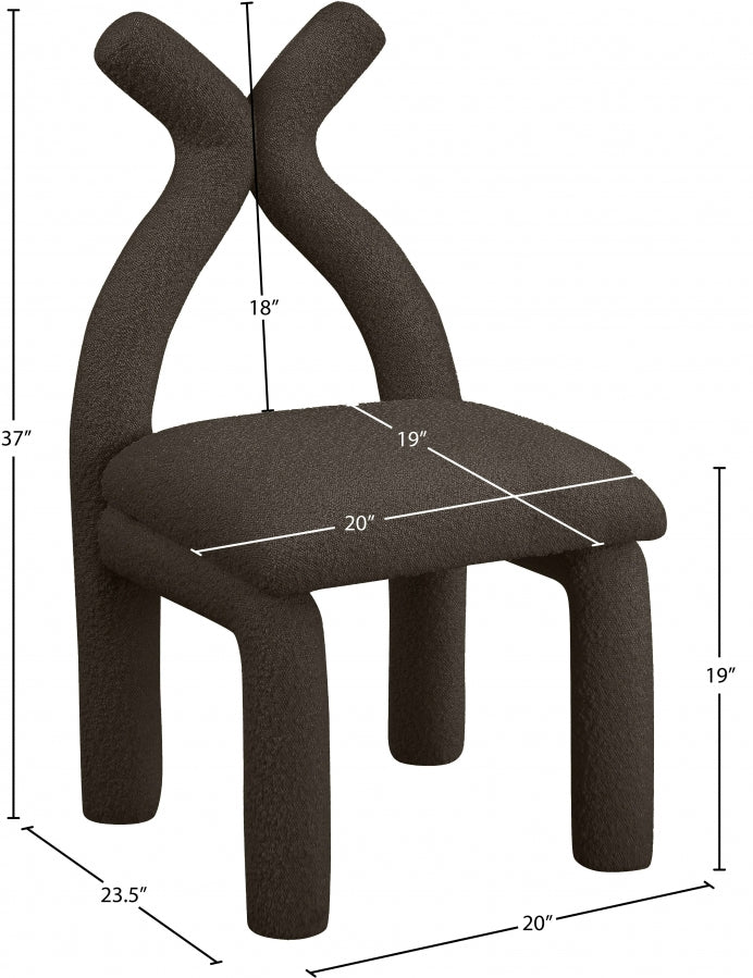 Fauteuil d'appoint rembourré en chenille Vivi