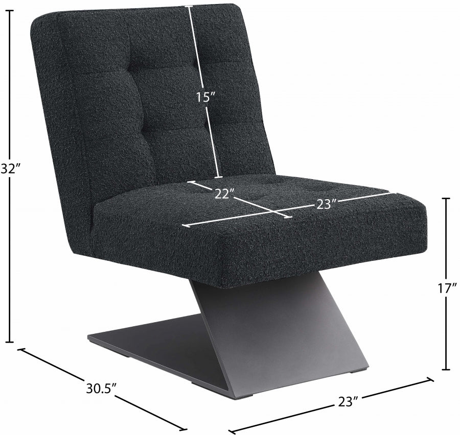 Fauteuil d'appoint rembourré en chenille Vivi