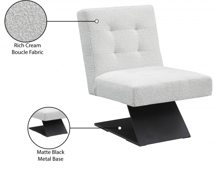 Fauteuil d'appoint rembourré en chenille Vivi