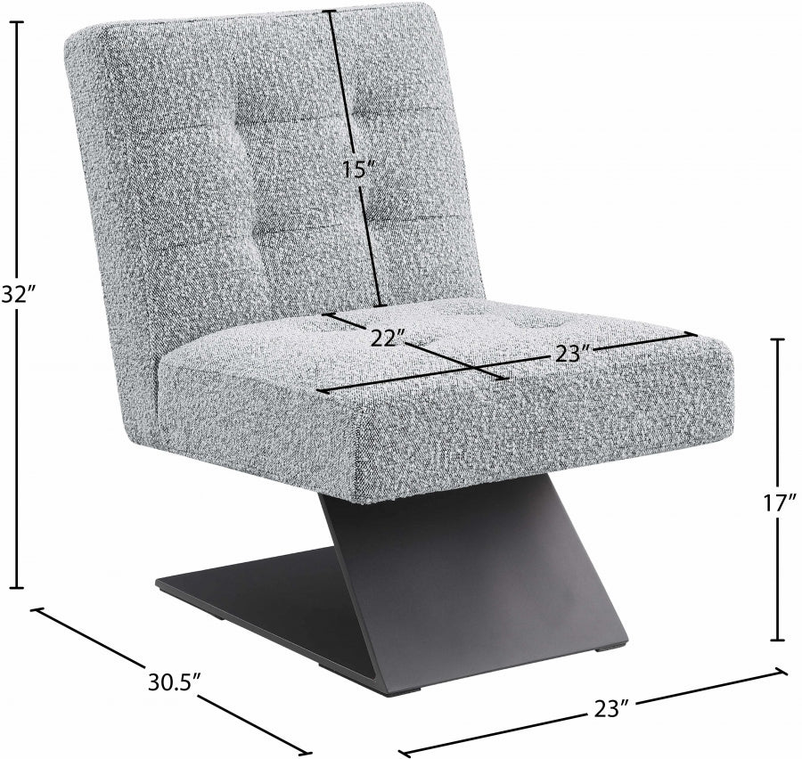 Fauteuil d'appoint rembourré en chenille Vivi