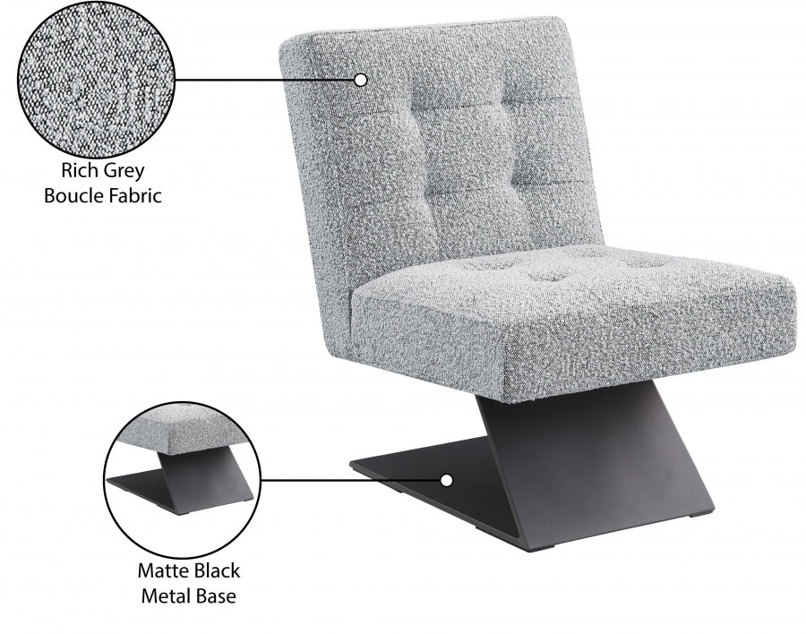 Fauteuil d'appoint rembourré en chenille Vivi