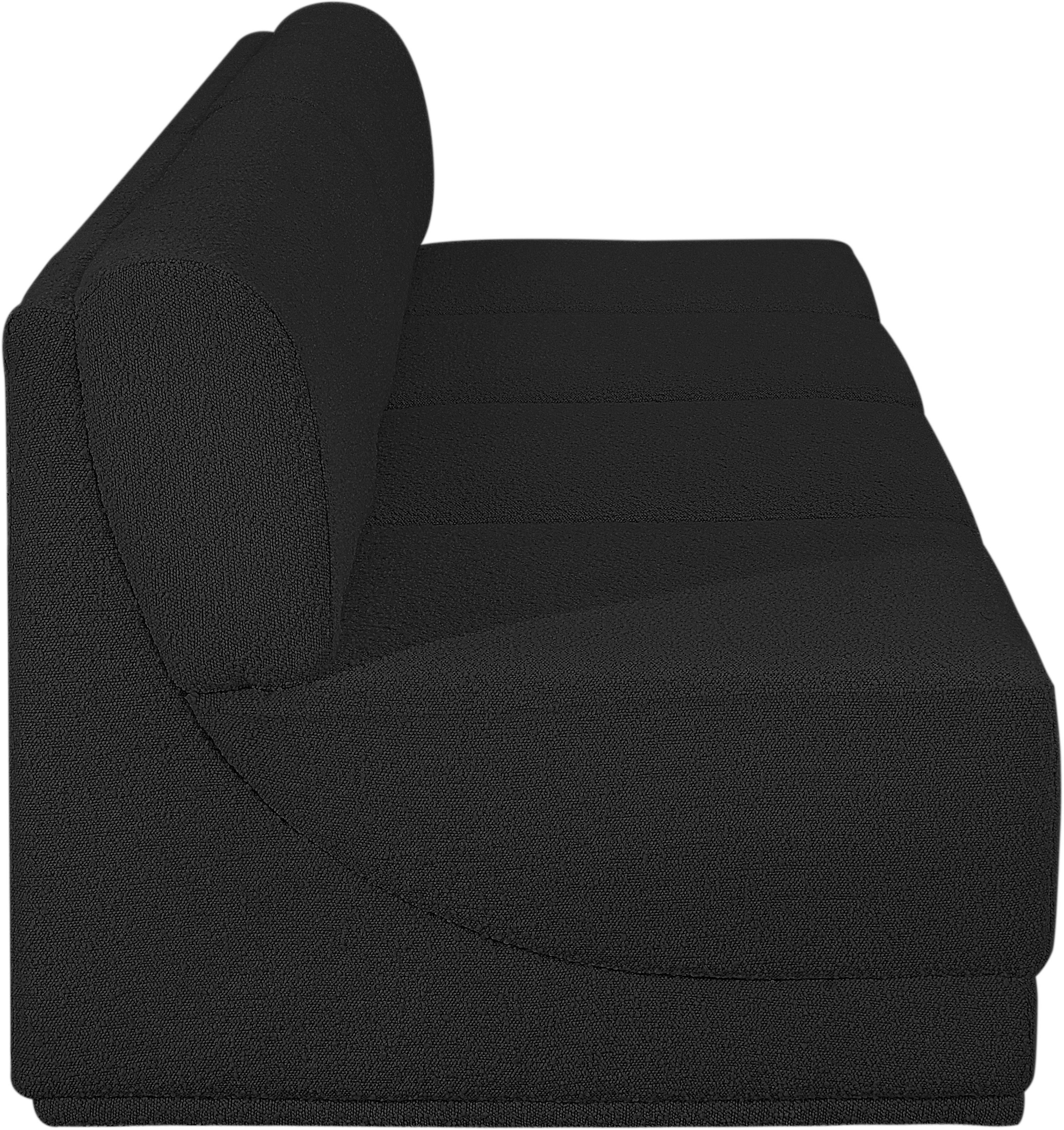 Canapé sans accoudoirs en tissu Boucle Ollie