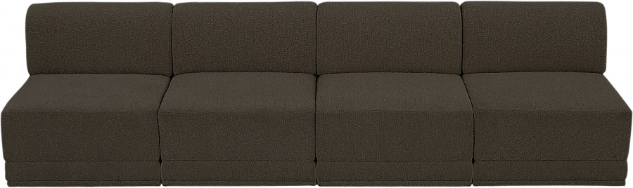 Canapé sans accoudoirs en tissu Boucle Ollie