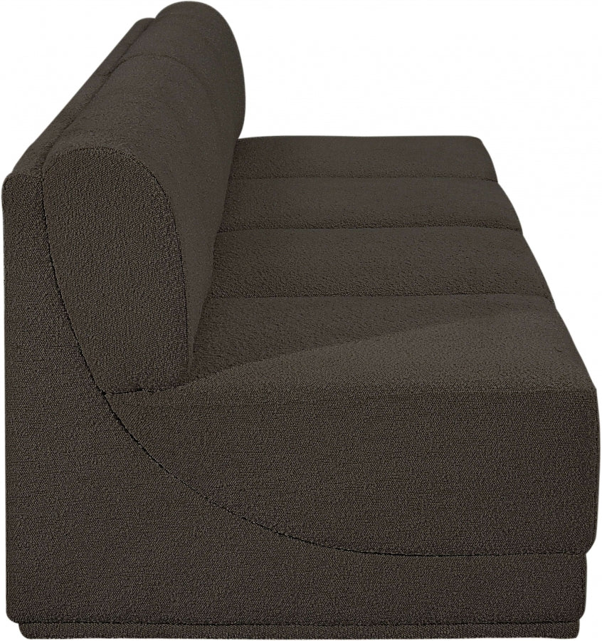 Canapé sans accoudoirs en tissu Boucle Ollie
