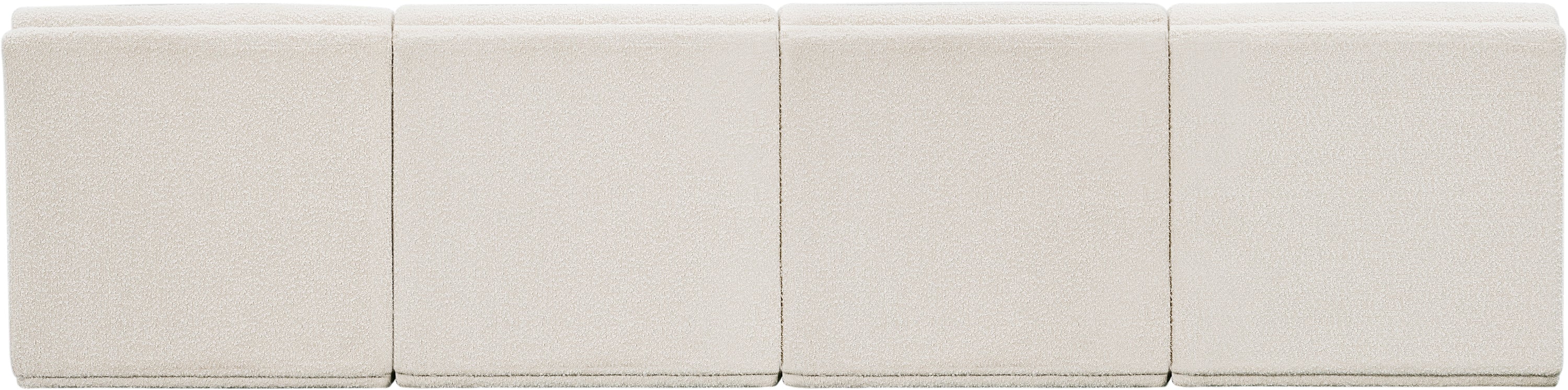 Canapé sans accoudoirs en tissu Boucle Ollie