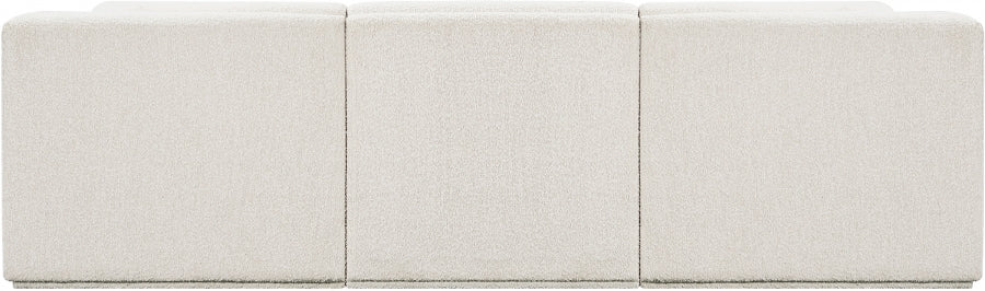 Canapé 3 places en tissu bouclé Ollie avec accoudoirs