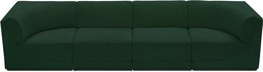 Canapé en tissu bouclé Ollie avec accoudoirs