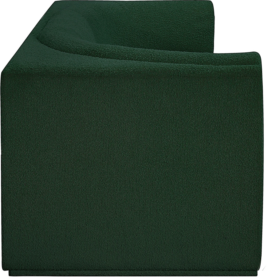 Canapé 3 places en tissu bouclé Ollie avec accoudoirs