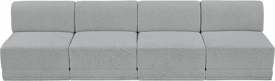 Canapé sans accoudoirs en tissu Boucle Ollie