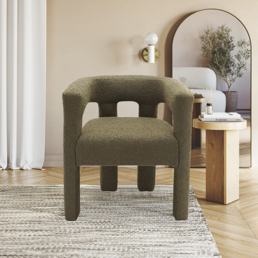 Fauteuil d'appoint rembourré en chenille Vivi