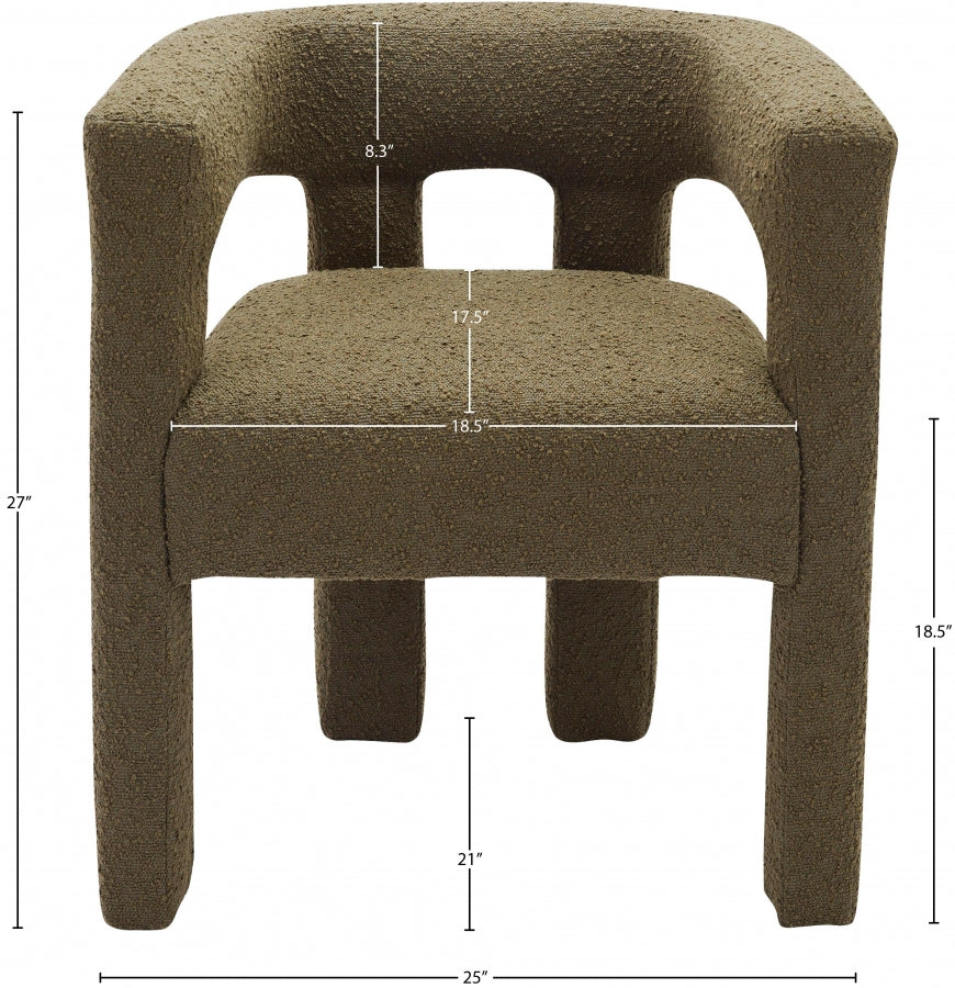 Fauteuil d'appoint rembourré en chenille Vivi