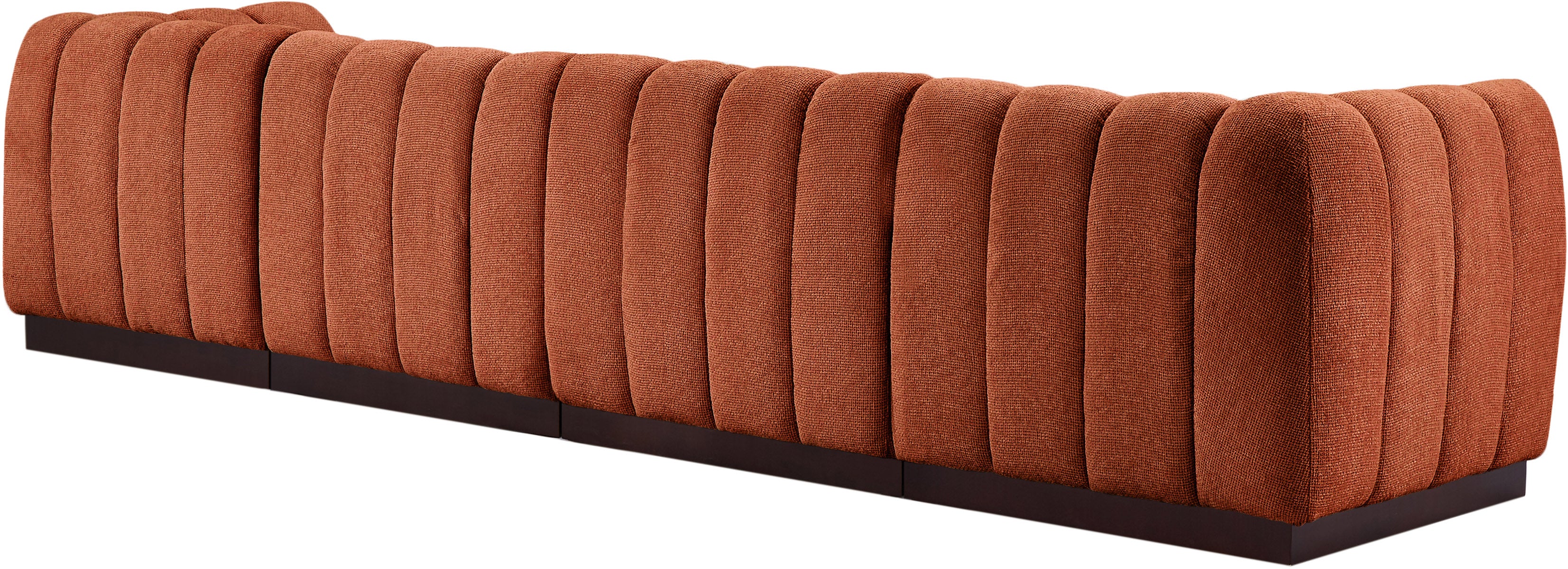 Canapé en tissu chenille Quinn avec accoudoirs