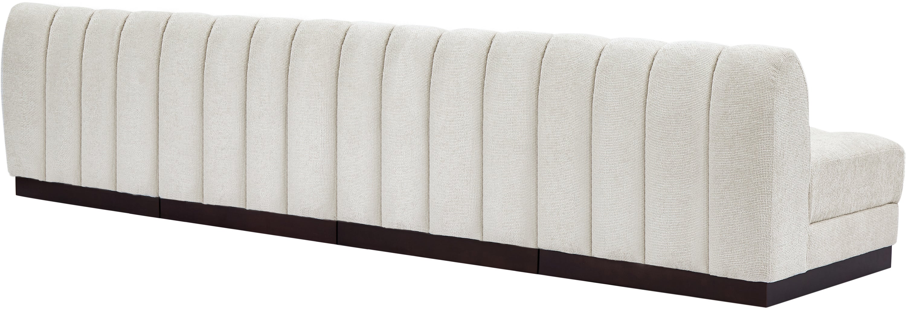 Canapé sans accoudoirs en tissu chenille Quinn