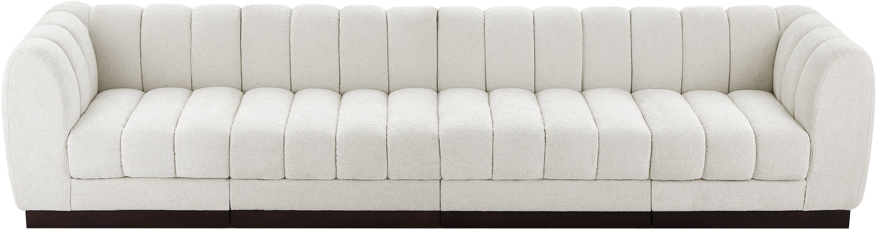 Canapé en tissu chenille Quinn avec accoudoirs