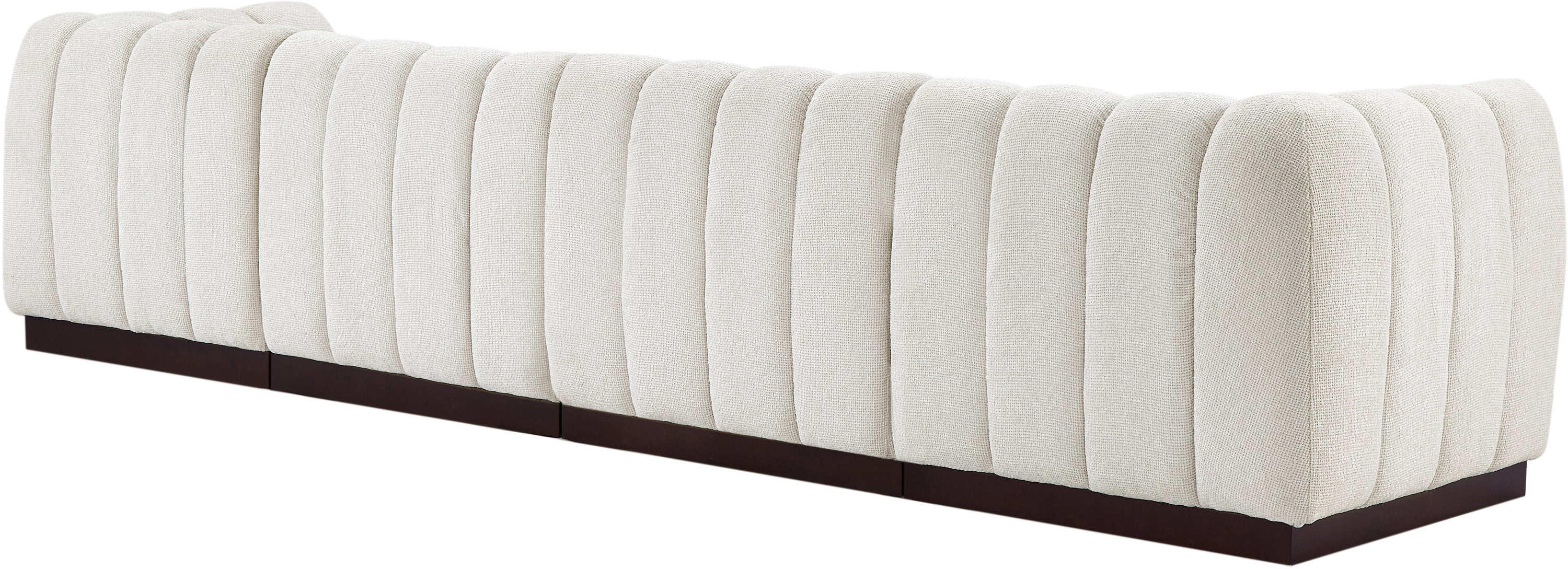 Canapé en tissu chenille Quinn avec accoudoirs