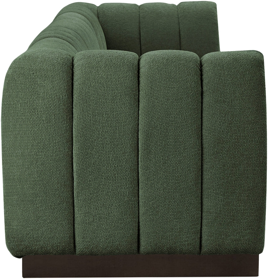 Canapé en tissu chenille Quinn avec accoudoirs