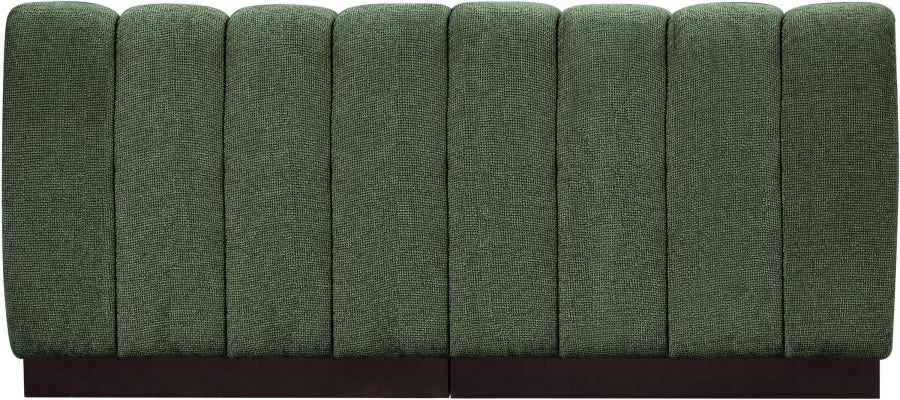 Canapé deux places sans accoudoirs en tissu chenille Quinn
