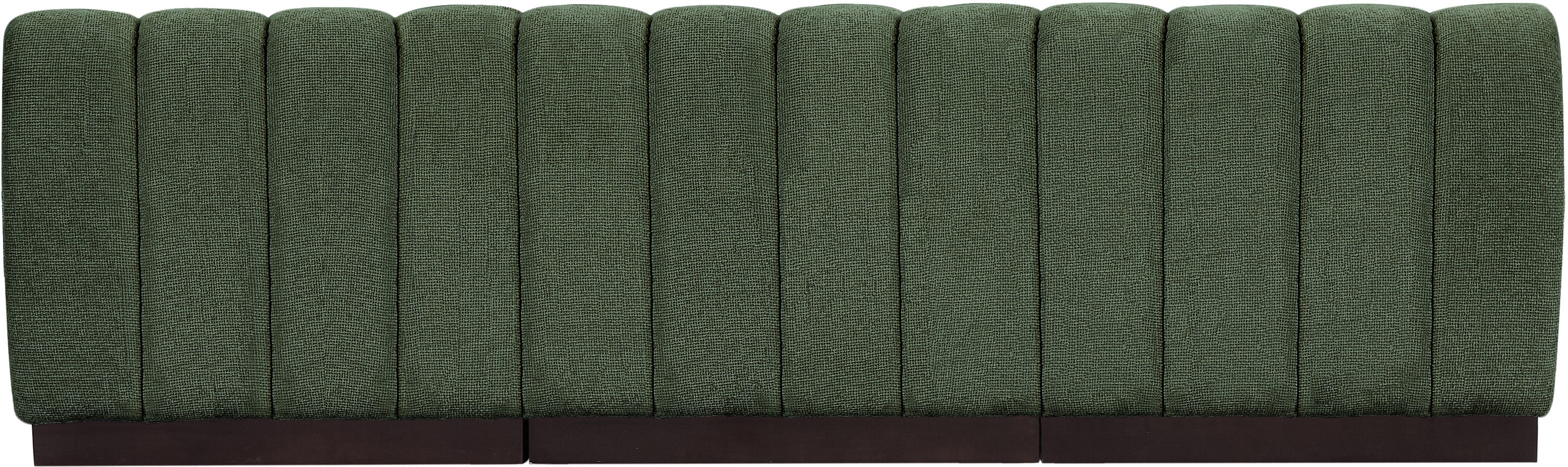 Canapé 3 places sans accoudoirs en tissu chenille Quinn