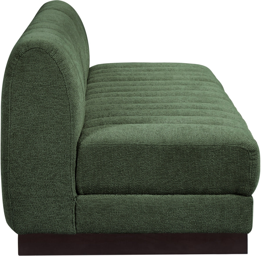 Canapé 3 places sans accoudoirs en tissu chenille Quinn