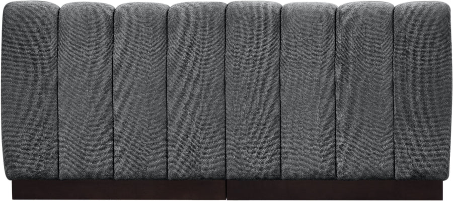 Canapé deux places sans accoudoirs en tissu chenille Quinn