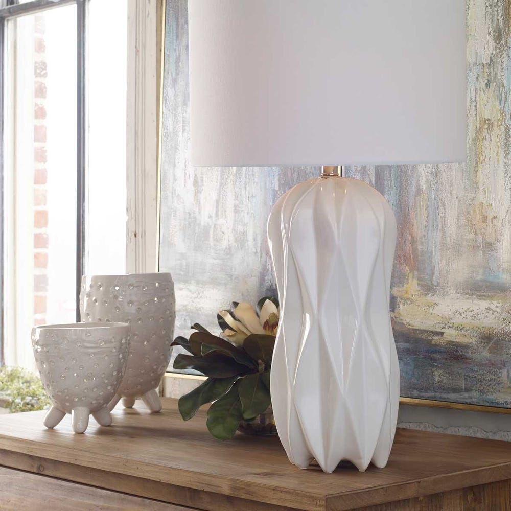 Malena Table Lamp, White