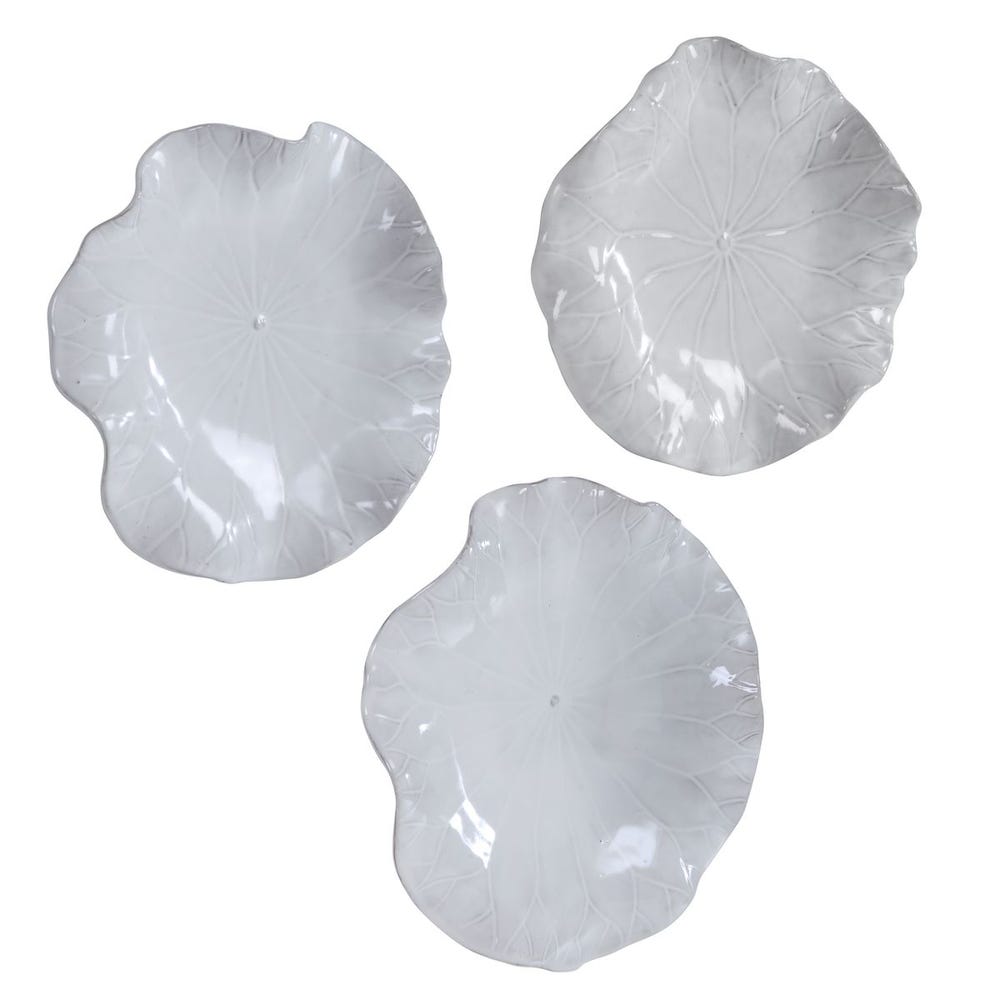 Abella Ceramic Outdoor Wall Decor, S/3